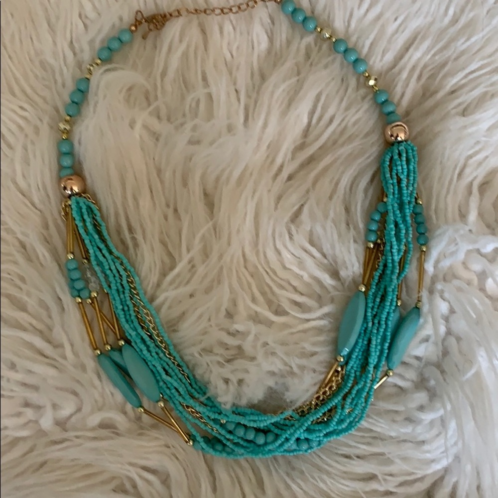 3/$20 Turquoise &Gold Necklace